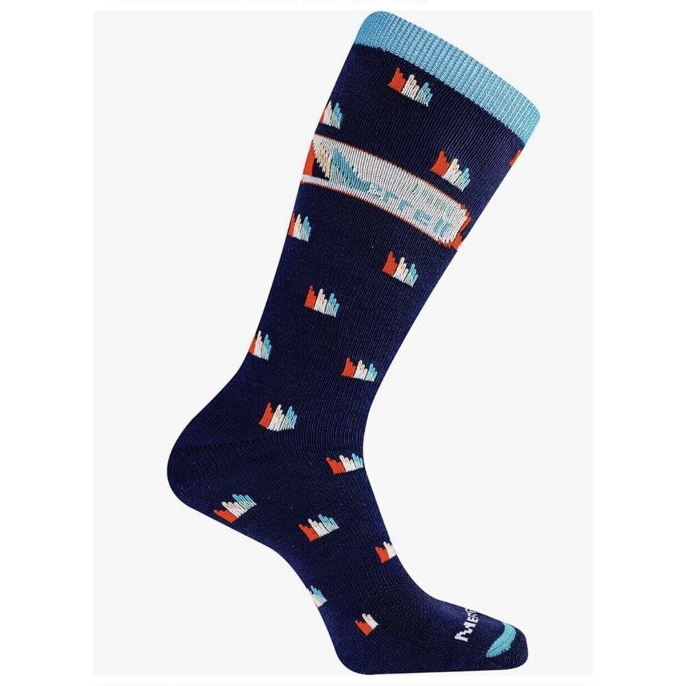 Merrell Retro Cotton Crew Socks, Size M/L, Navy, NWT